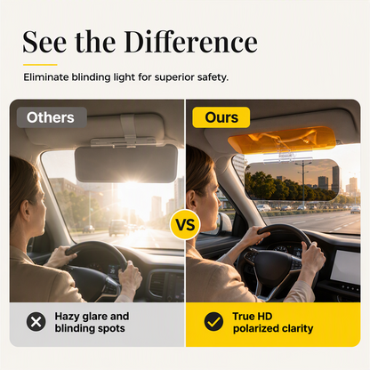 🔥 BLACK FRIDAY EARLY ACCESS — 69% OFF🚗  Universal HD Anti-Glare Visor – Day & night driving safety 🌙