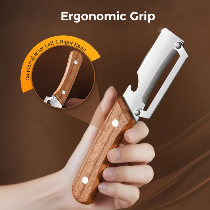 Multifunctional vegetable peeler for the kitchen
