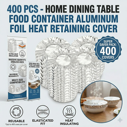 🔥LAST DAY SALE - Home dining table & food container aluminum foil heat-retaining cover