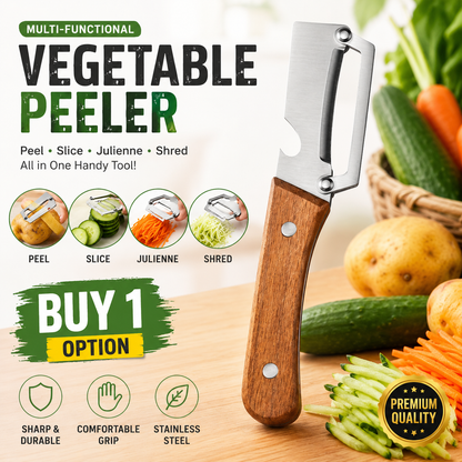 Multifunctional vegetable peeler for the kitchen