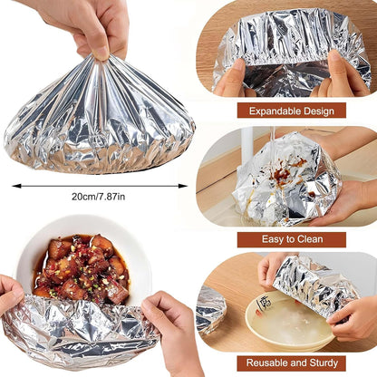🔥LAST DAY SALE - Home dining table & food container aluminum foil heat-retaining cover
