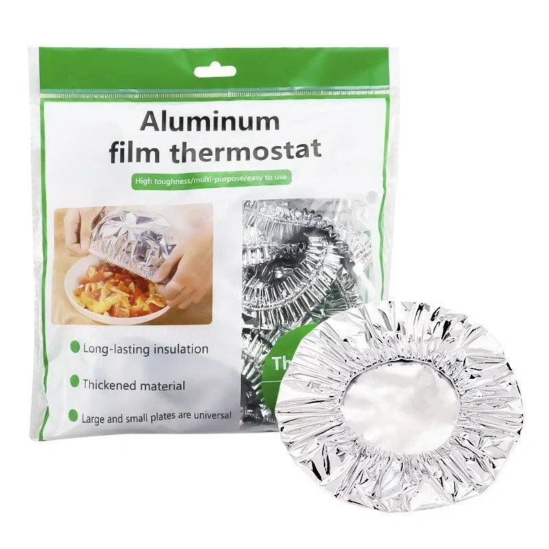 🔥LAST DAY SALE - Home dining table & food container aluminum foil heat-retaining cover